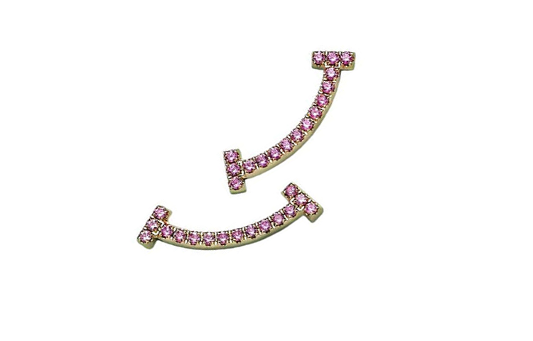 Shop Tiffany & Co. 玫瑰金幾何耳環 - 情侶款設計適合男女款。 73515130