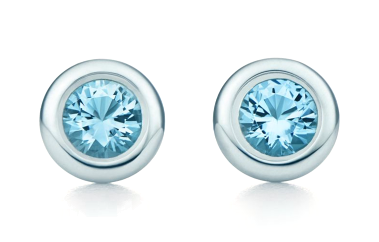 Order TIFFANY & CO. 銀色海藍寶石耳環 中性情侶飾品 60017606