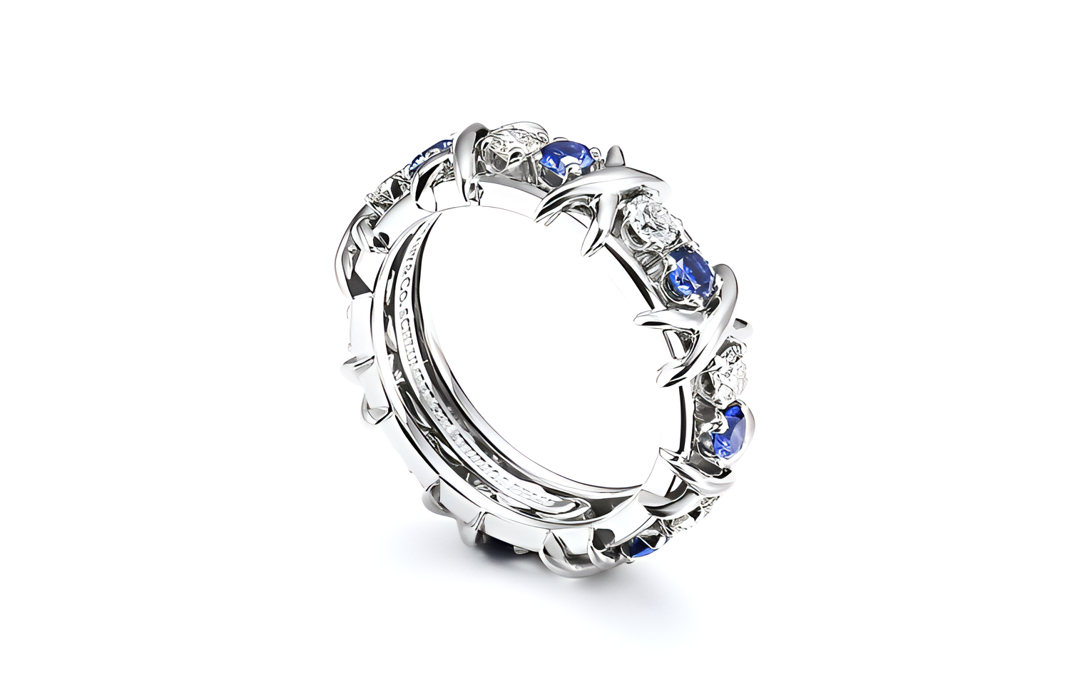 Buy 蒂芙尼银钻戒情侣款式男女通用设计. 60127487