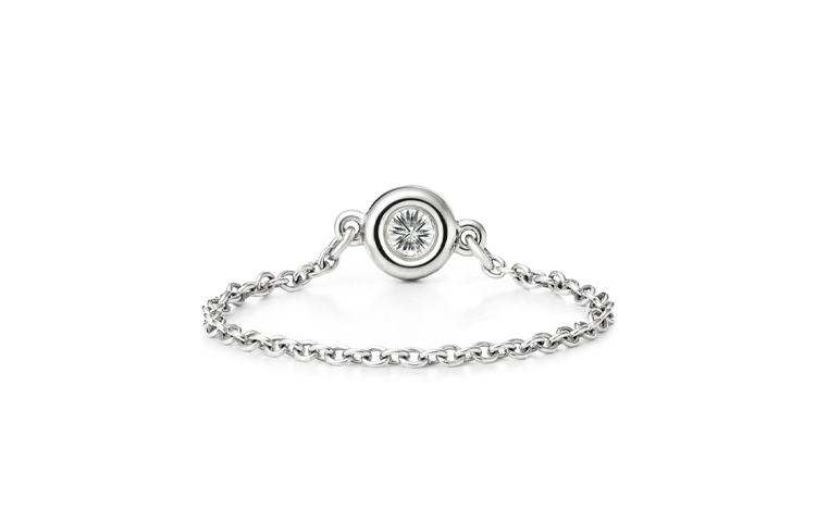 Shop Cincin Berlian Bulat Perak Tiffany & Co. Unisex Desain Pasangan 60146867