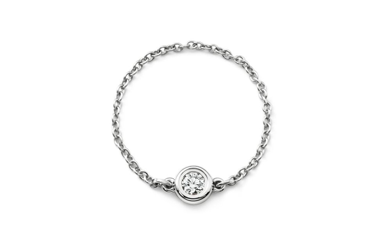 Purchase Cincin Berlian Bulat Perak Tiffany & Co. Unisex Desain Pasangan 60146867