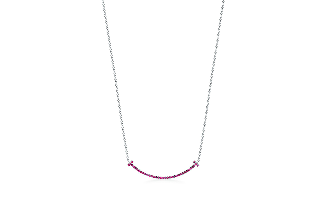 TIFFANY & CO. Smile Pendant Necklace 18K White Gold Unisex Silver. 60698082 圖 2