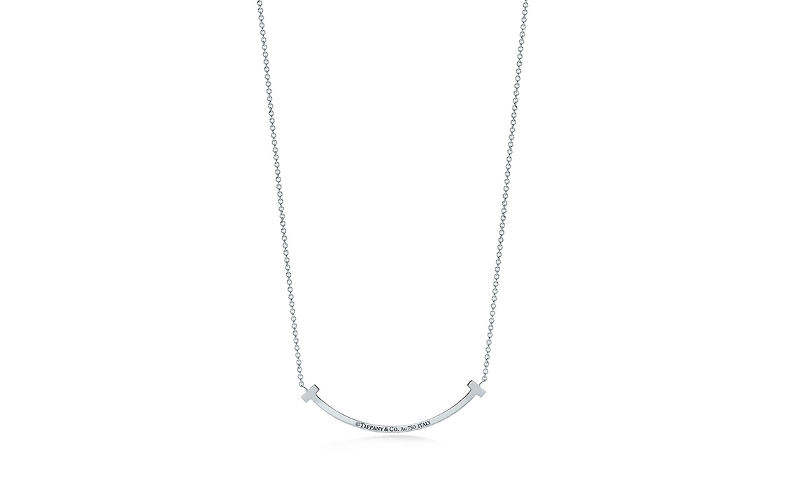 TIFFANY & CO. Smile Pendant Necklace 18K White Gold Unisex Silver. 60698082 圖 3