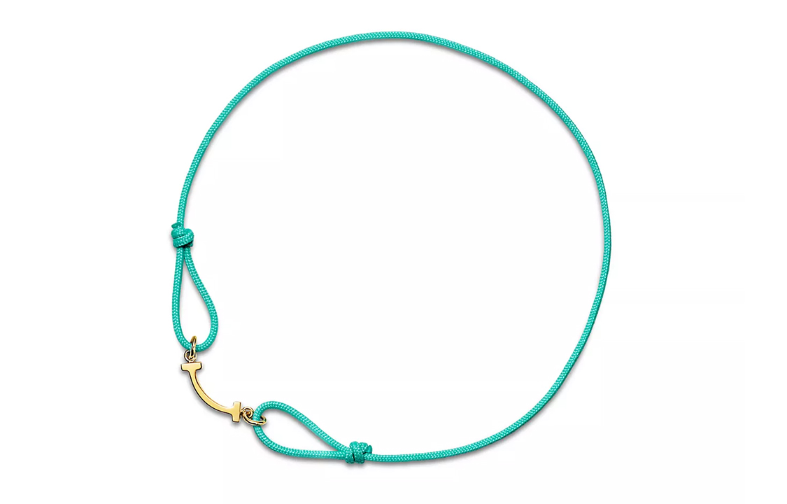 Tiffany & Co. Smile Rope 18K Gold Recycled Polyester Bracelet Unisex Blue 71394085