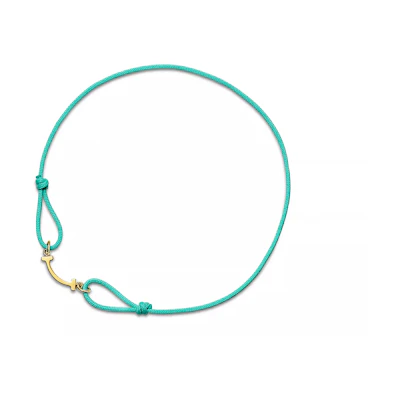 Tiffany & Co. Smile Rope 18K Gold Recycled Polyester Bracelet Unisex Blue 71394085