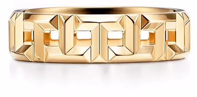 Shop TIFFANY & CO. T系列 True寬版18K金男戒指 黃金 GRP10567