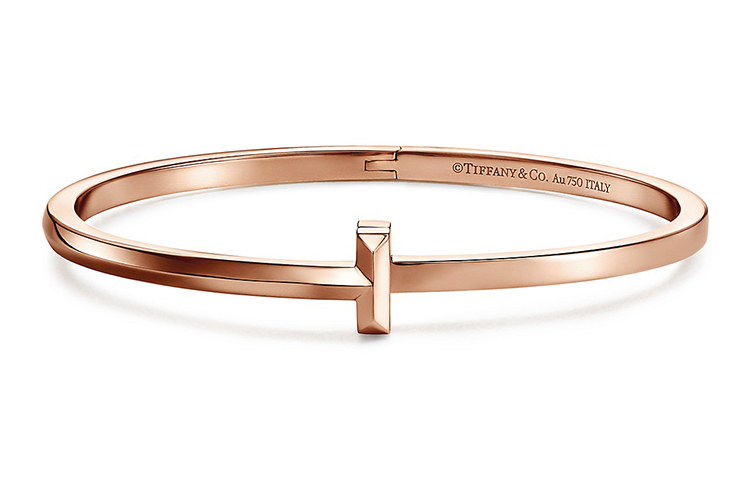 Tiffany & Co. T1 Narrow 18K Rose Gold Bracelet Unisex Couple Jewelry. GRP11294