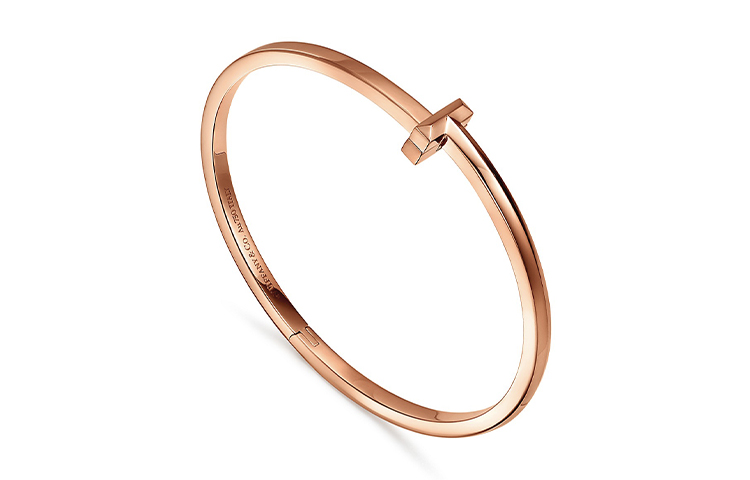 Tiffany & Co. T1 Narrow 18K Rose Gold Bracelet Unisex Couple Jewelry. GRP11294 圖 3