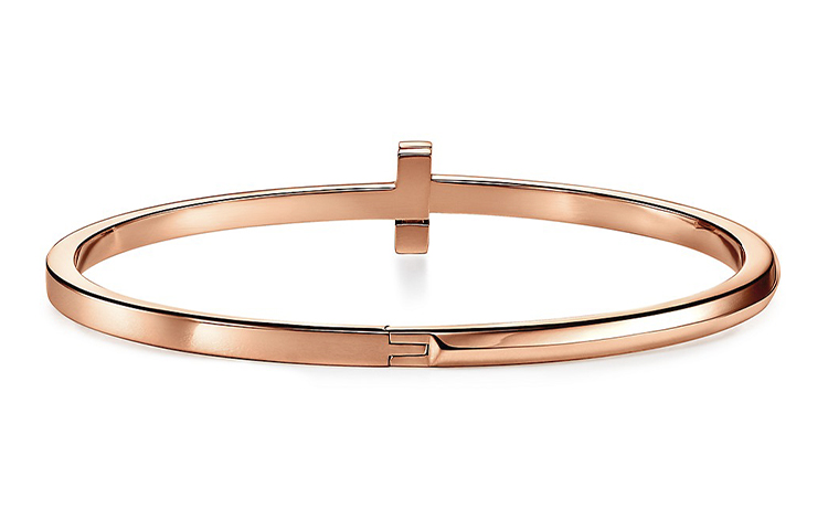 Tiffany & Co. T1 Narrow 18K Rose Gold Bracelet Unisex Couple Jewelry. GRP11294 圖 4