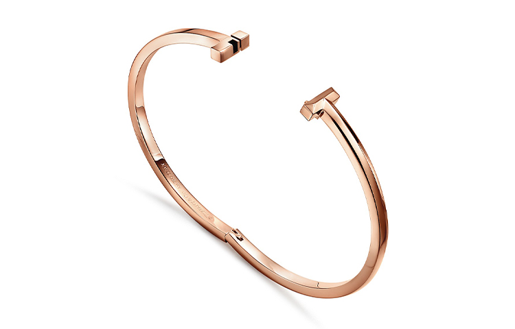 Tiffany & Co. T1 Narrow 18K Rose Gold Bracelet Unisex Couple Jewelry. GRP11294 圖 5