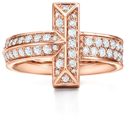 ティファニー T1 リング 18K ローズゴールド ダイヤモンド 4.5mm 幅 GRP11299 Order ティファニー T1 リング 18K ローズゴールド ダイヤモンド 4.5mm 幅 GRP11299