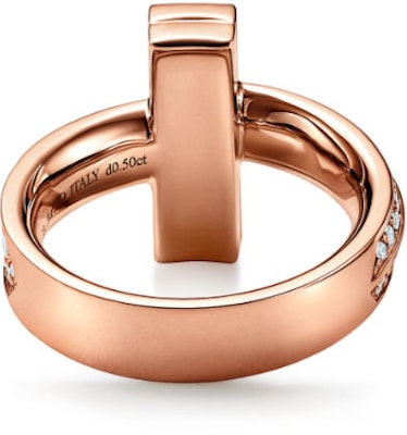 ティファニー T1 リング 18K ローズゴールド ダイヤモンド 4.5mm 幅 GRP11299 Shop ティファニー T1 リング 18K ローズゴールド ダイヤモンド 4.5mm 幅 GRP11299