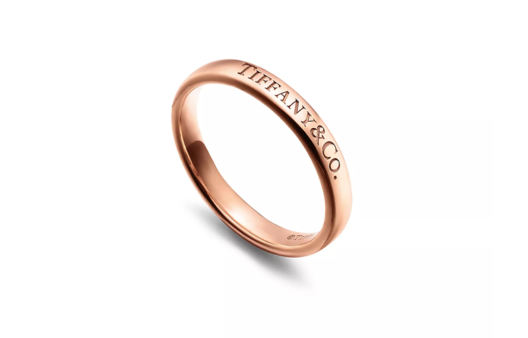 Order TIFFANY & CO. T&CO. 18K 玫瑰金刻字Logo戒指 情侶款 男女適用 GRP12377