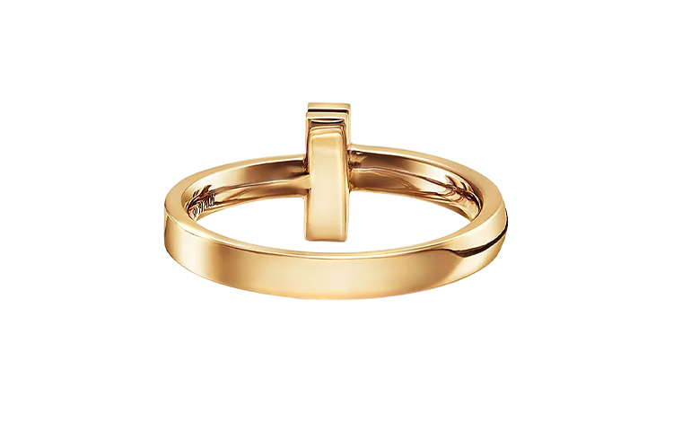 Shop TIFFANY & CO. T Series 18K Gold Ring - Unisex Couple Fashion Jewelry GRP11530