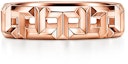 Buy Tiffany & Co. T 系列 18K 玫瑰金寬版戒指 情侶對戒首飾 GRP10610