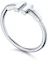 Order Tiffany & Co. T Series Cincin Emas Putih 18K Unisex Cincin Pasangan Emas 18K GRP07762