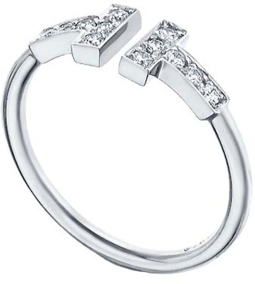 ティファニー Tシリーズ ダイヤモンド 18Kホワイトゴールド カップルリング ユニセックス GRP07760 Lookbook ティファニー Tシリーズ ダイヤモンド 18Kホワイトゴールド カップルリング ユニセックス GRP07760