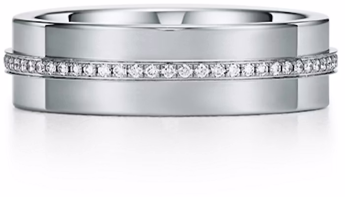 蒂芙尼T系列18K白金钻石宽戒指男女款 GRP09039 Lookbook 蒂芙尼T系列18K白金钻石宽戒指男女款 GRP09039