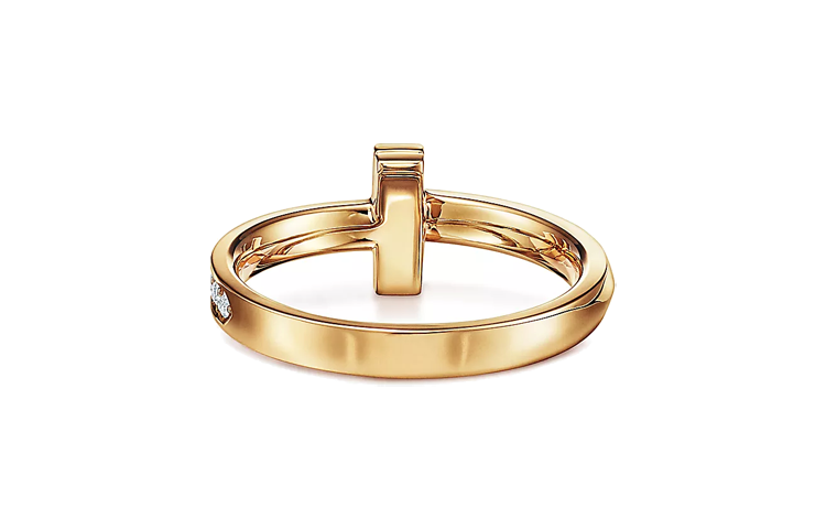 Shop TIFFANY & CO. T系列金鑽戒指 情侶對戒 男女配搭珠寶 67795148