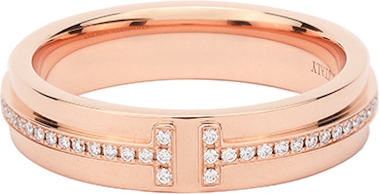 TIFFANY & CO. T系列窄版18K玫瑰金鑽石戒指 中性情侶款式 GRP09678 Order TIFFANY & CO. T系列窄版18K玫瑰金鑽石戒指 中性情侶款式 GRP09678