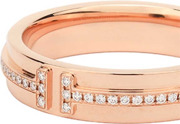 TIFFANY & CO. T系列窄版18K玫瑰金鑽石戒指 中性情侶款式 GRP09678 Shop TIFFANY & CO. T系列窄版18K玫瑰金鑽石戒指 中性情侶款式 GRP09678
