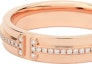 Shop TIFFANY & CO. T系列窄版18K玫瑰金鑽石戒指 中性情侶款式 GRP09678