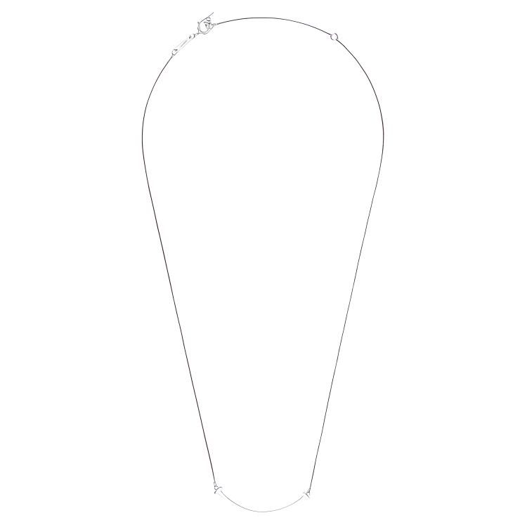 TIFFANY & CO. T Series Smile 18K White Gold Necklace Unisex Couple Design 35189424