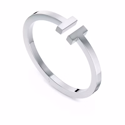 Tiffany & Co. T Series Square Silver Bracelet Unisex Couple Silver Jewelry 60012321
