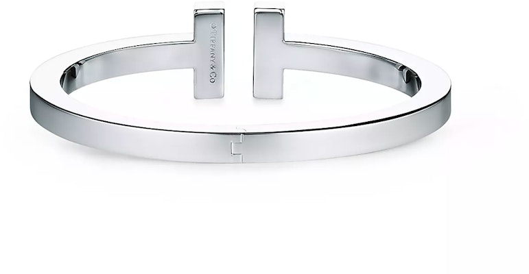 Tiffany & Co. T 系列方形銀手鐲 情侶男女通用銀飾 60012321 Shop Tiffany & Co. T 系列方形銀手鐲 情侶男女通用銀飾 60012321