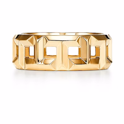 Tiffany & Co. T Series True 8mm 18k Gold Ring Unisex Couple Design. GRP11178
