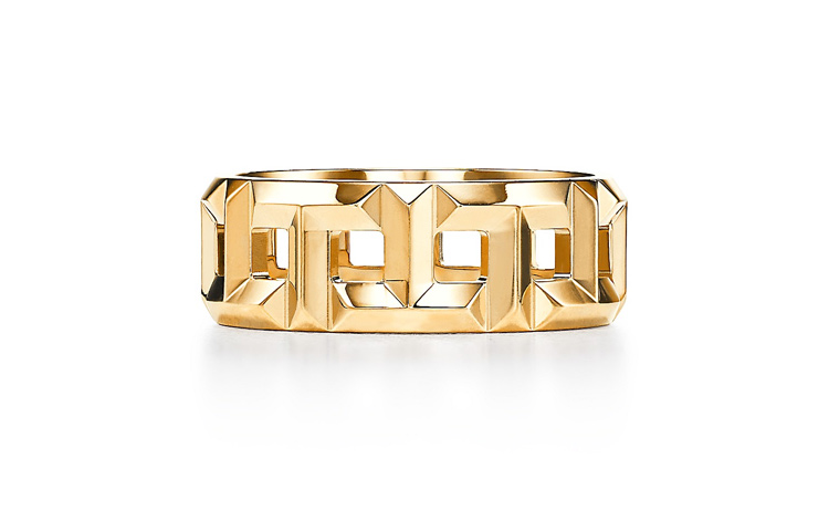 Shop 蒂芙尼T系列True 8毫米18K黄金戒指 情侣款式 男女通用。 GRP11178