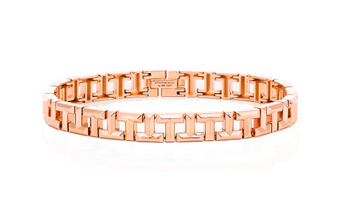 TIFFANY & CO. T Series True Narrow 18K Rose Gold Bracelet for Men. 62996501