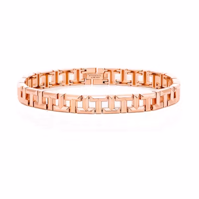 TIFFANY & CO. T Series True Narrow 18K Rose Gold Bracelet for Men. 62996501