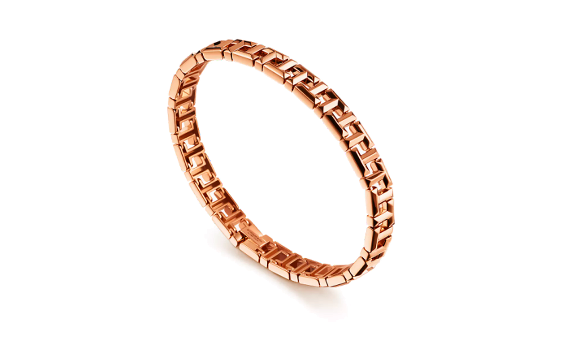 TIFFANY & CO. T Series True Narrow 18K Rose Gold Bracelet for Men. 62996501 圖 4