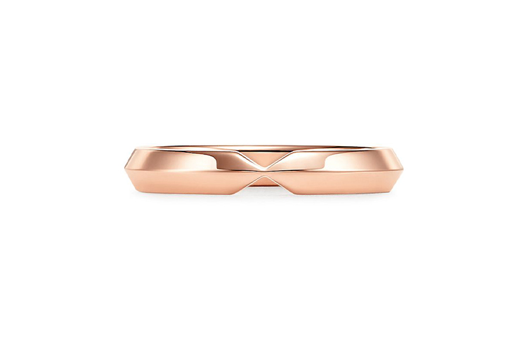 Order Tiffany & Co. Cincin Tiffany® Setting Emas Rose 18K 3mm. GRP11077