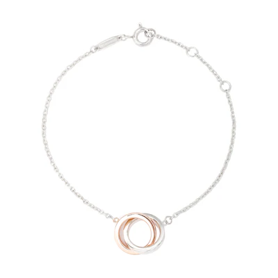 Tiffany & Co. Tiffany 1837 Interlocking Circle Silver Bracelet Unisex Silver. 37088412