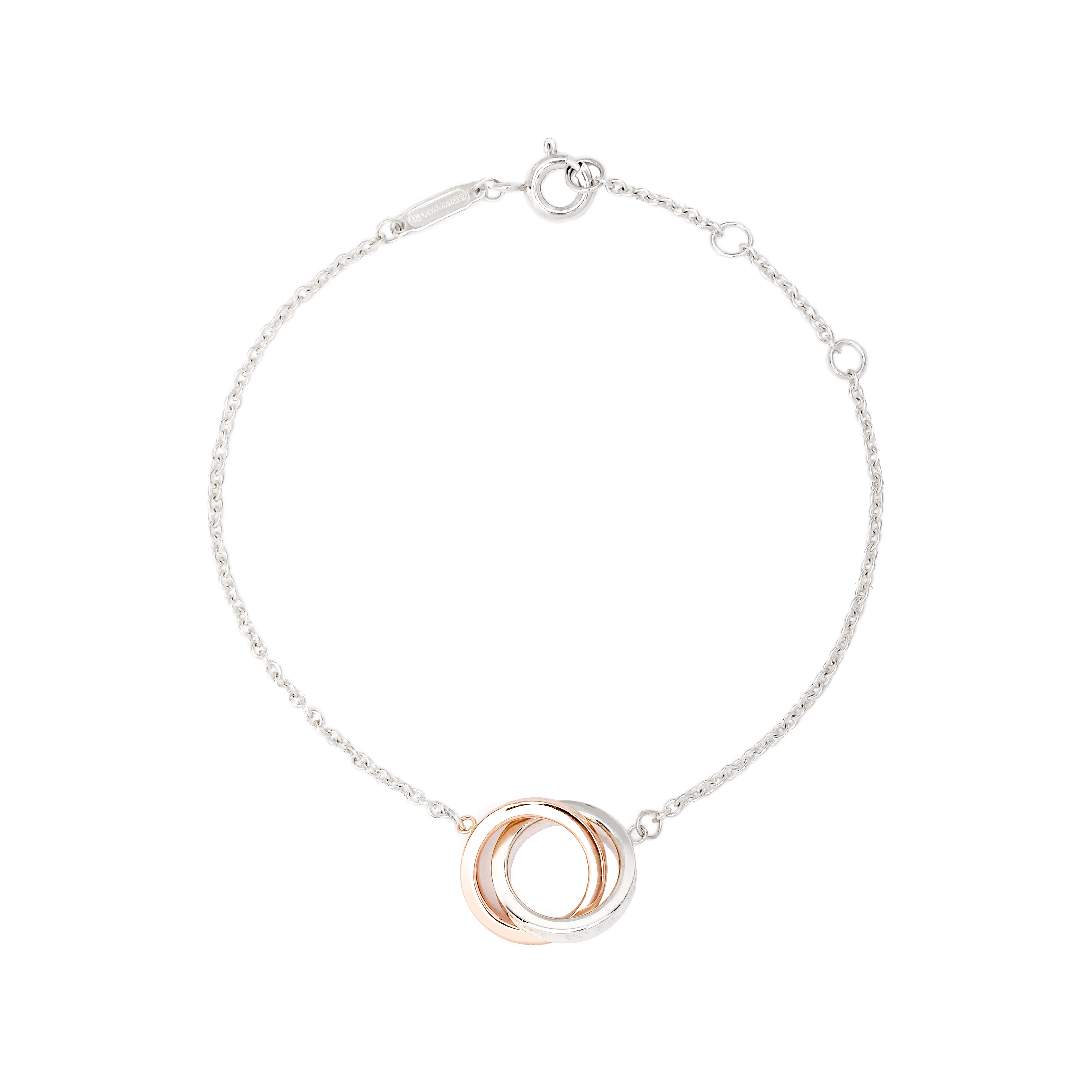 Tiffany & Co. Tiffany 1837 Interlocking Circle Silver Bracelet Unisex Silver. 37088412 圖 2