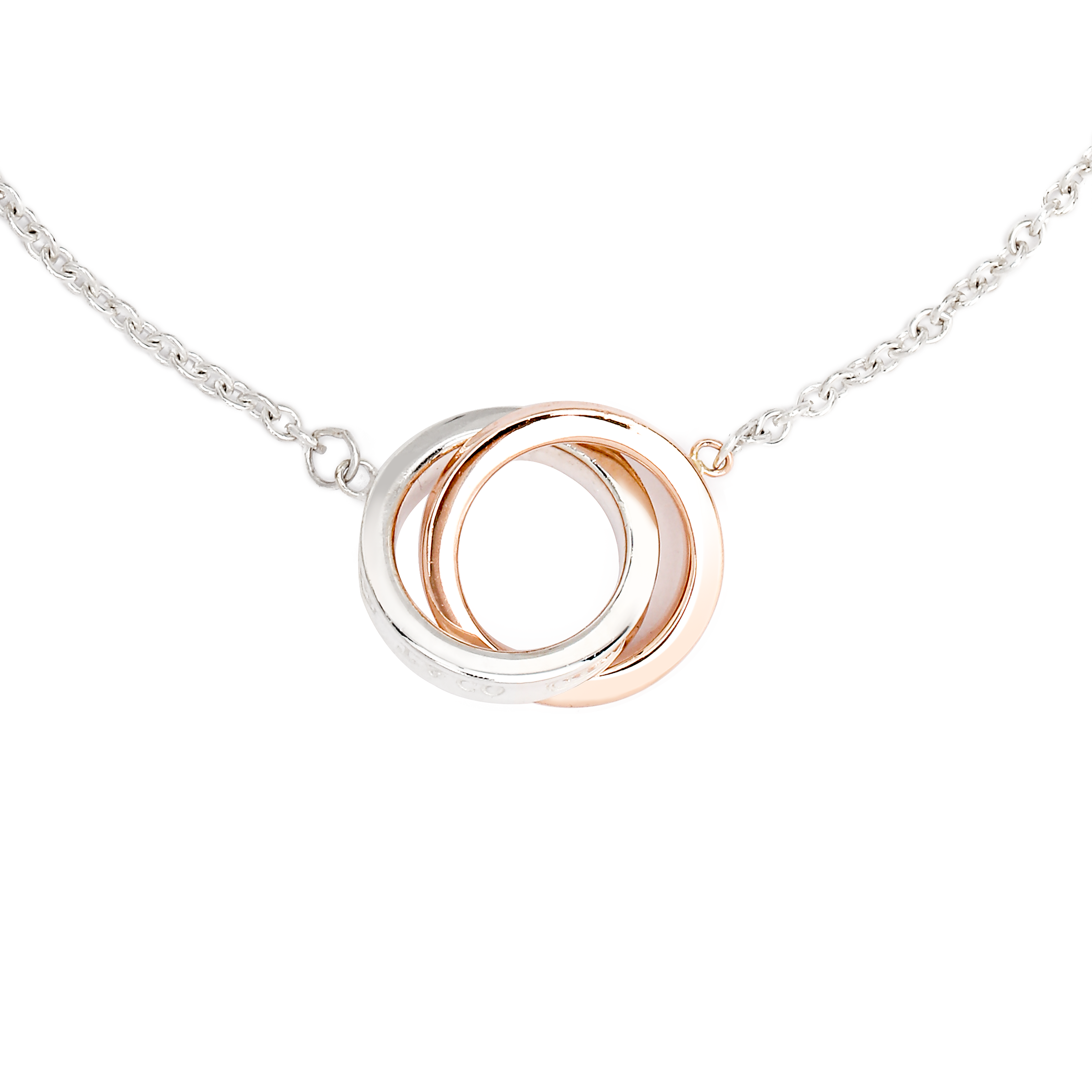 Tiffany & Co. Tiffany 1837 Interlocking Circle Silver Bracelet Unisex Silver. 37088412 圖 5