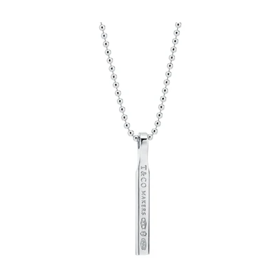Tiffany & Co. Tiffany 1837 Makers Sterling Silver Bar Pendant Necklace for Men. 63448516