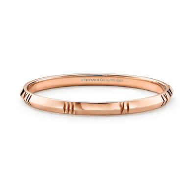 Tiffany & Co. Tiffany Atlas X Narrow Hinged Bangle 18K Rose Gold. GRP11688