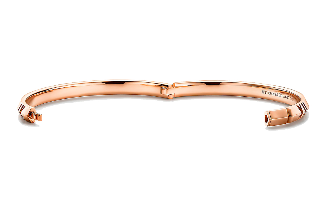 Tiffany & Co. Tiffany Atlas X Narrow Hinged Bangle 18K Rose Gold. GRP11688 圖 4