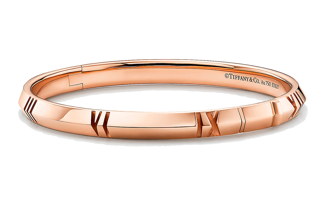 Tiffany & Co. Tiffany Atlas X Narrow Hinged Bangle 18K Rose Gold. GRP11688 圖 5