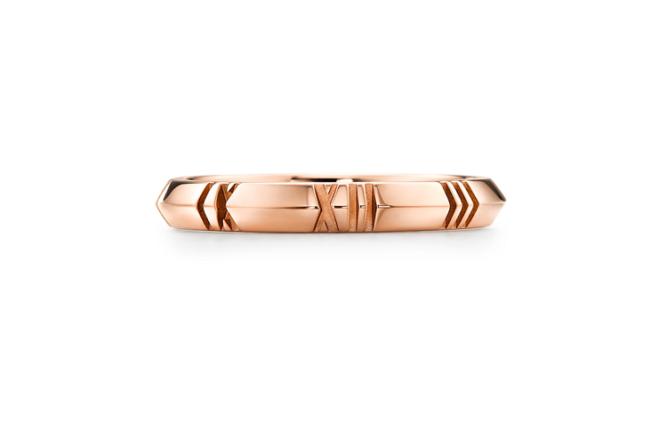 Tiffany & Co. Tiffany Atlas X Narrow Ring 18K Rose Gold GRP11739