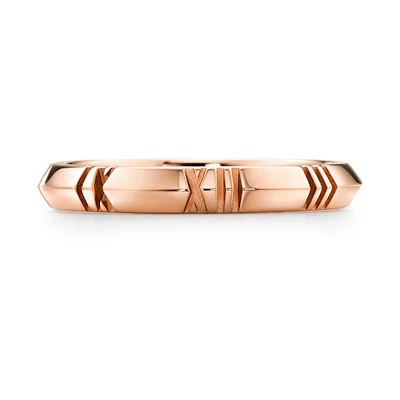 Tiffany & Co. Tiffany Atlas X Narrow Ring 18K Rose Gold GRP11739