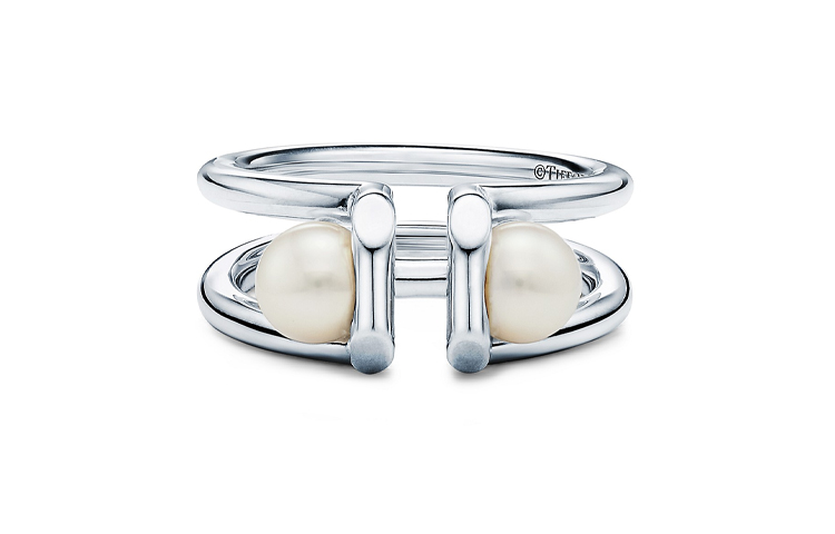 Order Tiffany & Co. HardWear純銀雙珍珠戒指 20.7mm款式寬度. GRP11195