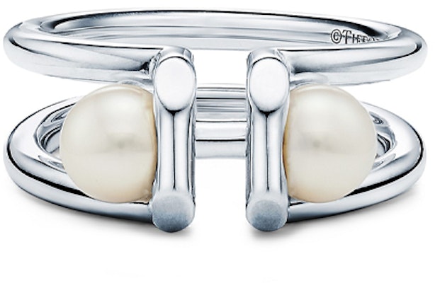Tiffany & Co. HardWear純銀雙珍珠戒指 20.7mm款式寬度. GRP11195 Order Tiffany & Co. HardWear純銀雙珍珠戒指 20.7mm款式寬度. GRP11195