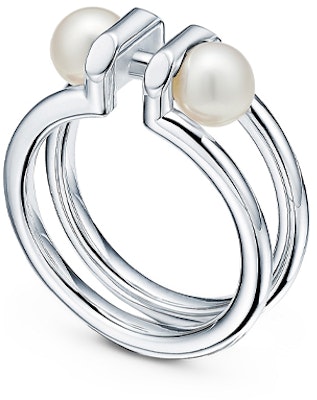 Tiffany & Co. HardWear純銀雙珍珠戒指 20.7mm款式寬度. GRP11195 Shop Tiffany & Co. HardWear純銀雙珍珠戒指 20.7mm款式寬度. GRP11195