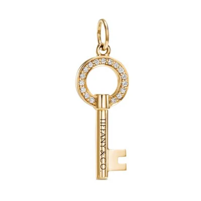 Tiffany & Co. Tiffany Keys Modern Keys Round Pendant 18K Gold Mini Charm (No Chain). 62230118