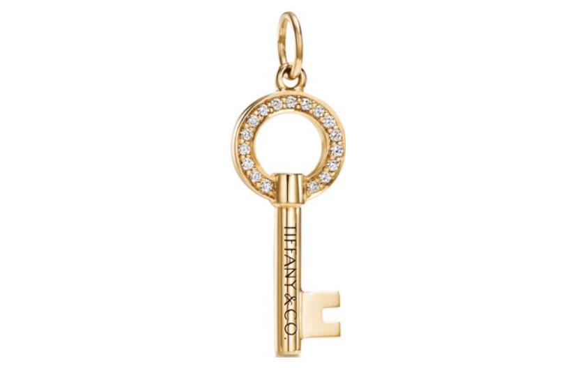 Order Tiffany & Co. Tiffany Keys Loket Bulat Moden 18K Emas Mini Pesona (Tanpa Rantai). 62230118