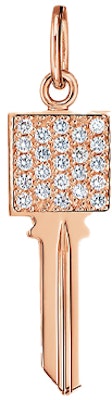 Tiffany & Co. Tiffany Keys Loket Berlian Mini Emas Rose (Tanpa Rantai). 62375965 Order Tiffany & Co. Tiffany Keys Loket Berlian Mini Emas Rose (Tanpa Rantai). 62375965